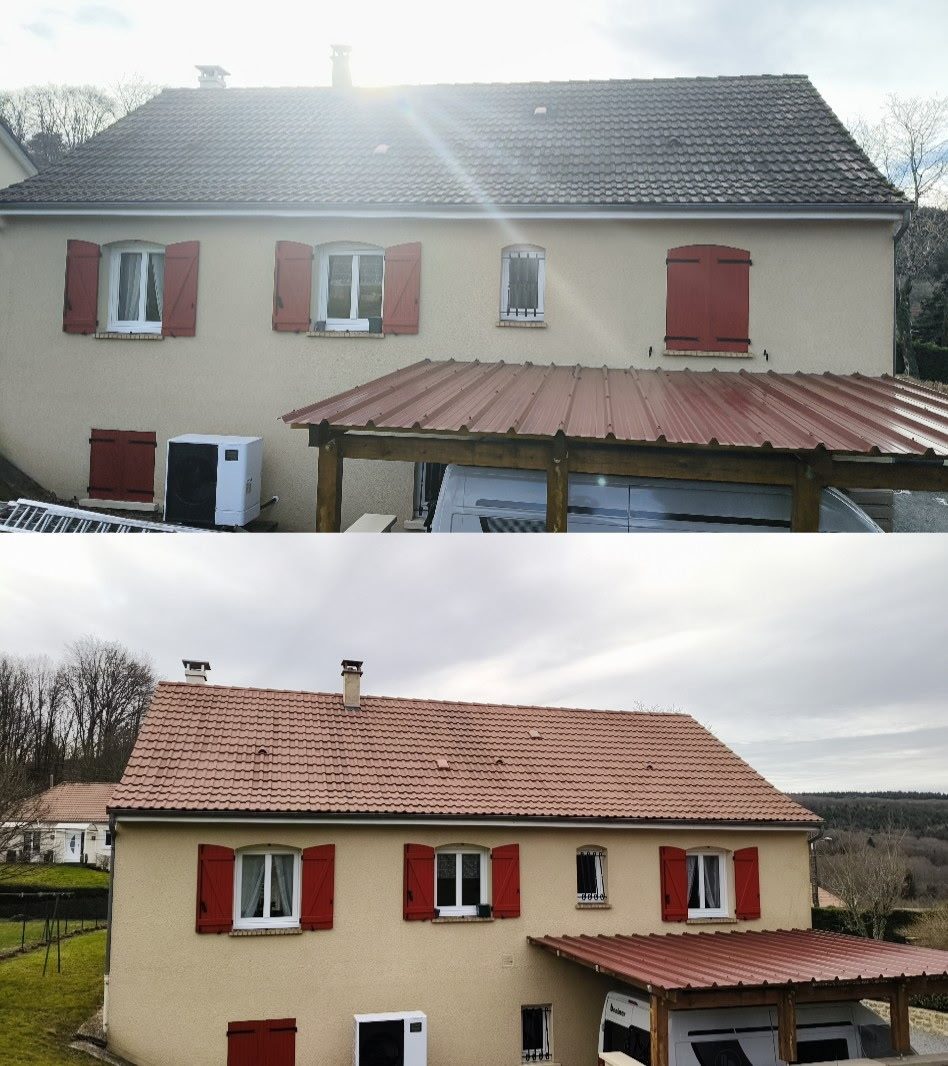 Toiture avant / après intervention